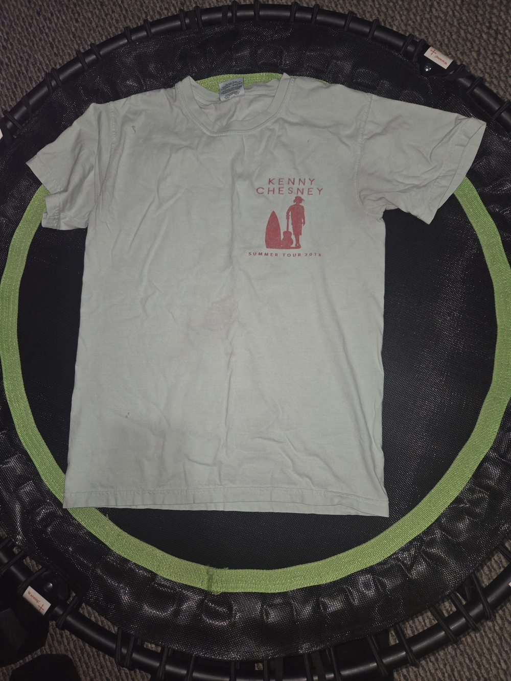 Comfort Colors Light Green Kenny Chesney Tour Tee with Red Graphic